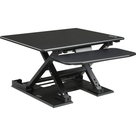 Lorell Desk Riser, Electric, 28-3/4"x35-3/4"x5-1/4"-17-1/8", Black LLR99552